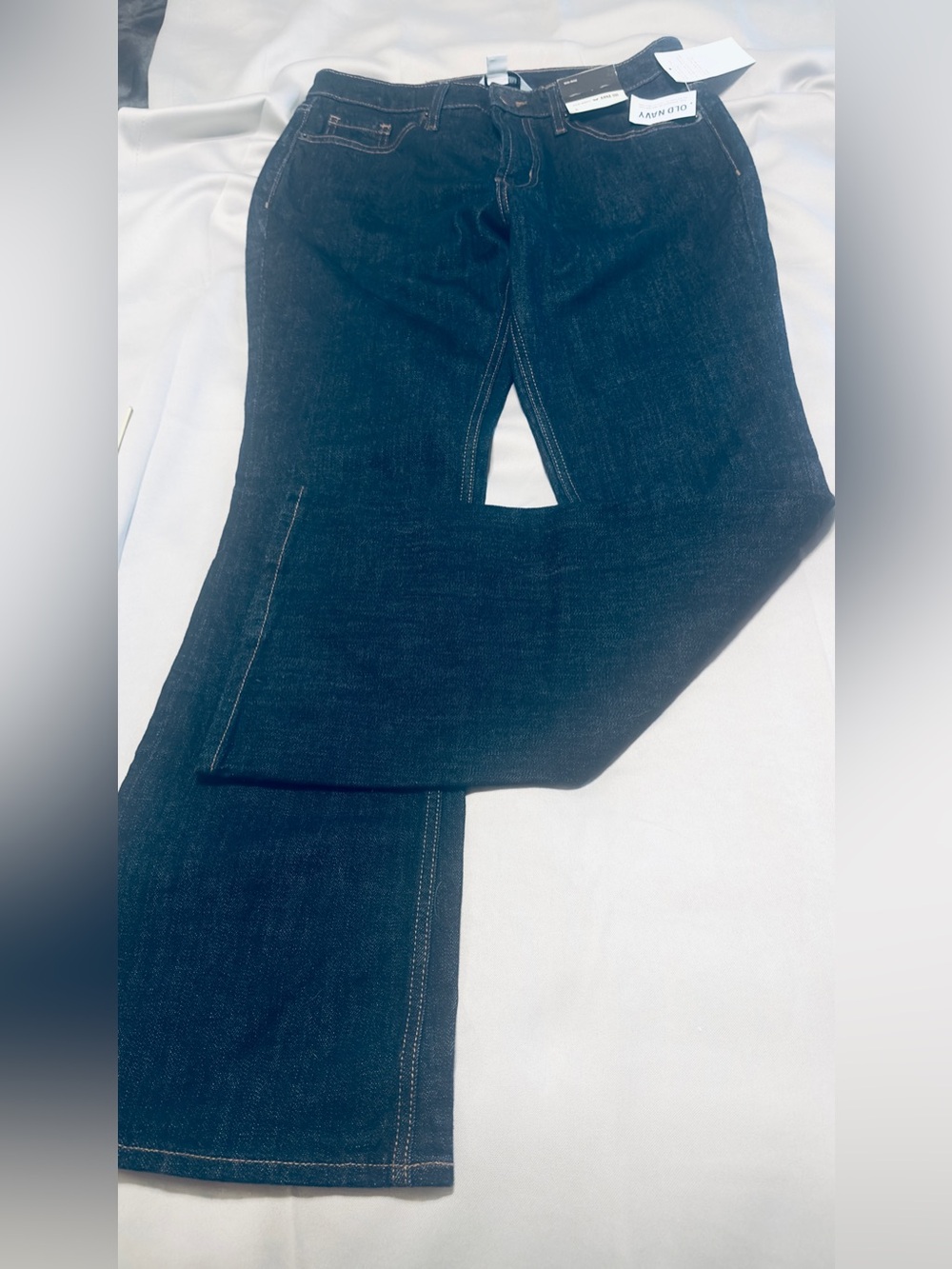 Rare!! Anna Sui Jeans NEW Bootcut Mid Rise Dark Blue Size 4 - Picture 2 of 10